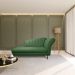 Divã Recife Suede Verde 165 cm Pés Chanfrado Castanho - D'Rossi