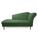 Divã Recife Suede Verde 165 cm Pés Chanfrado Castanho - D'Rossi