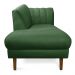 Divã Recife Suede Verde 165 cm Pés Chanfrado Castanho - D'Rossi