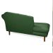 Divã Recife Suede Verde 165 cm Pés Chanfrado Castanho - D'Rossi