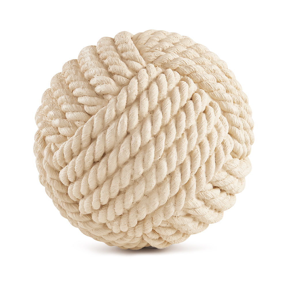 Enfeite Decorativo "Esfera" em Poliresina Off White 19x19 cm - D'Rossi