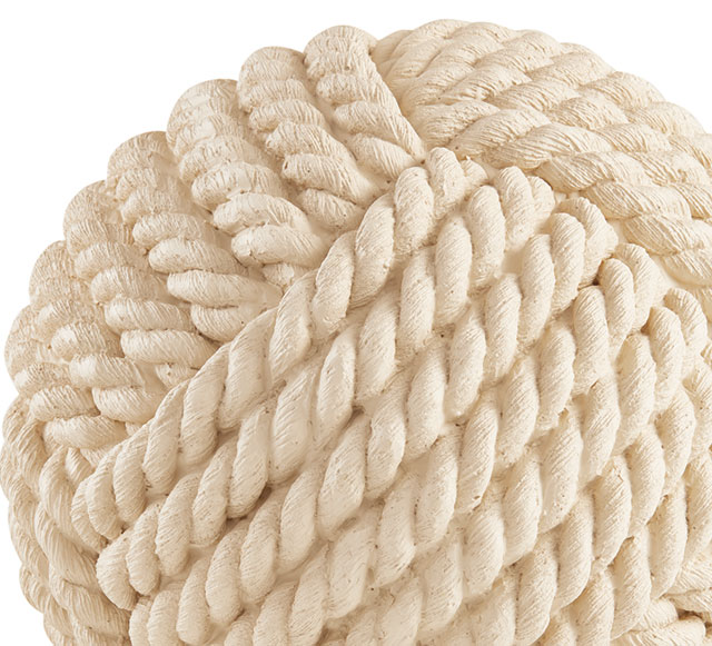 Enfeite Decorativo "Esfera" em Poliresina Off White 19x19 cm - D'Rossi