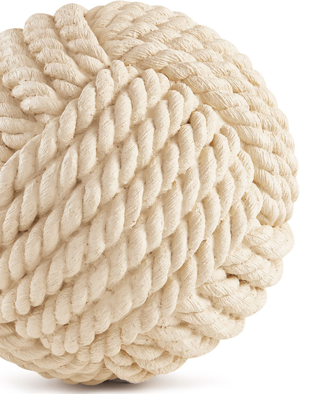 Enfeite Decorativo "Esfera" em Poliresina Off White 19x19 cm - D'Rossi