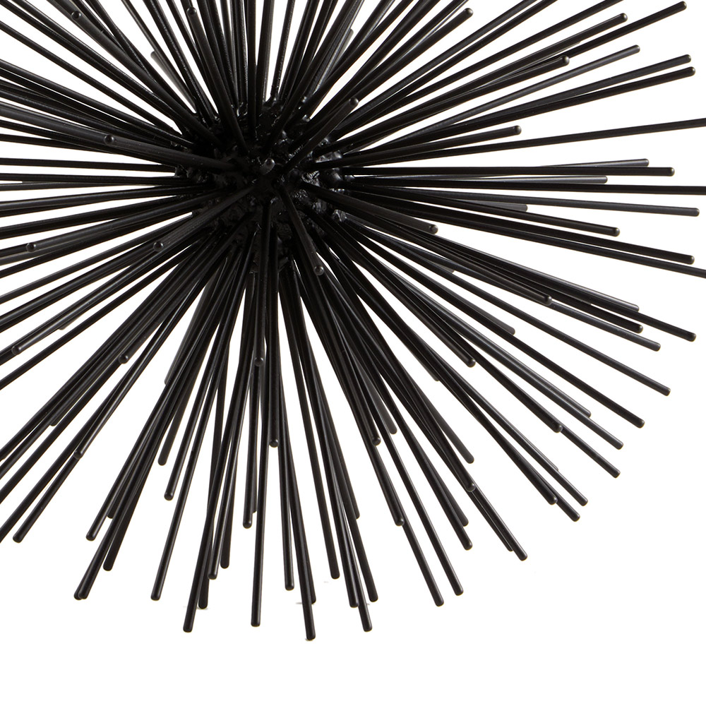 Enfeite Decorativo "Ouriço" em Metal Preto 26x26 cm - D'Rossi