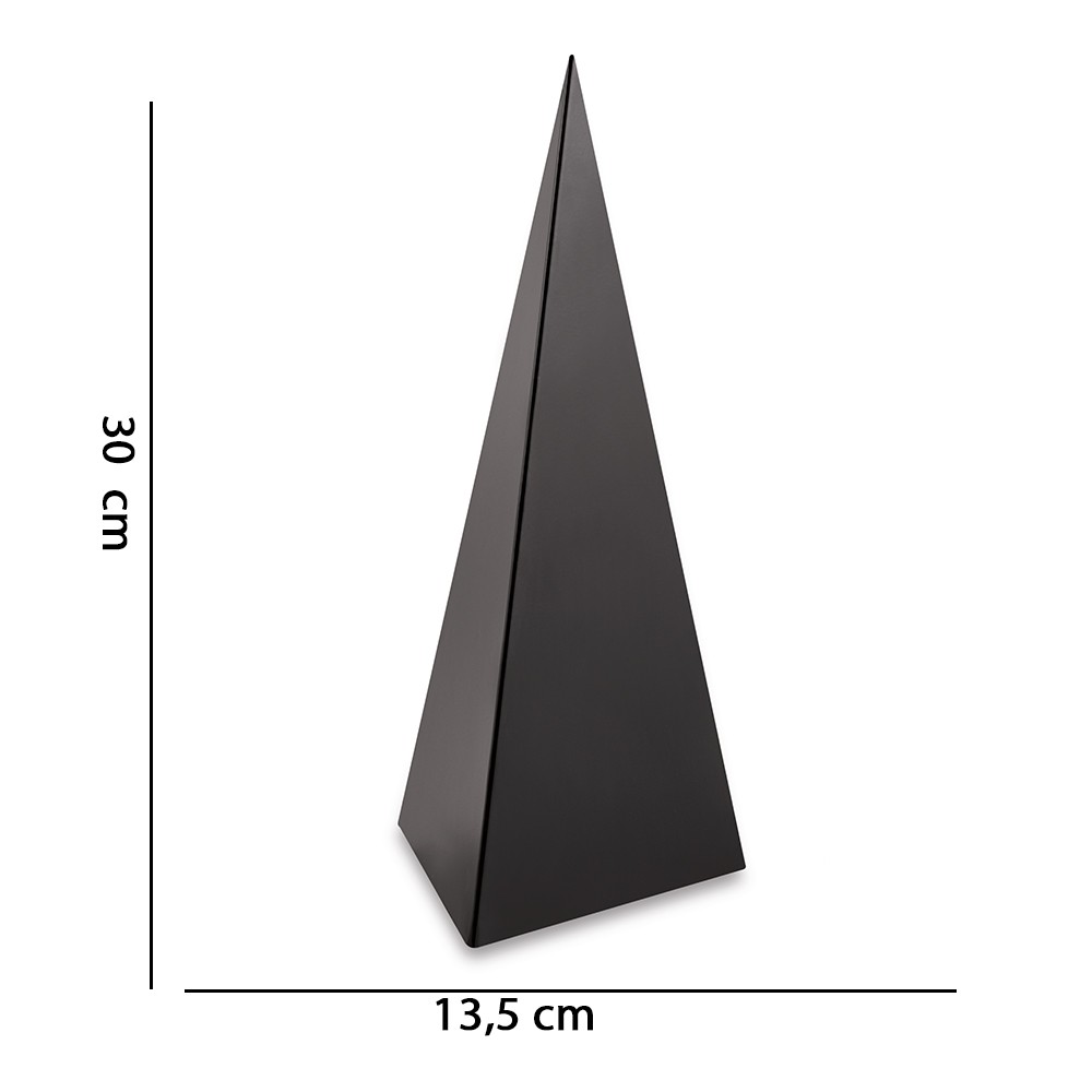 Enfeite Decorativo "Pirâmide" em Metal Preto 30 cm - D'Rossi