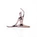 Enfeite Decorativo Bailarina em Cerâmica Cobre 13x16x3,5cm - D'Rossi