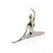 Enfeite Decorativo Bailarina em Cerâmica Dourado 13x16x3,5cm - D'Rossi
