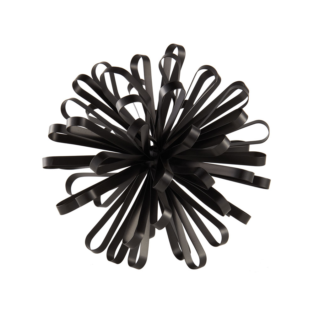 Enfeite Decorativo em Metal Preto 24x24 cm - D'Rossi
