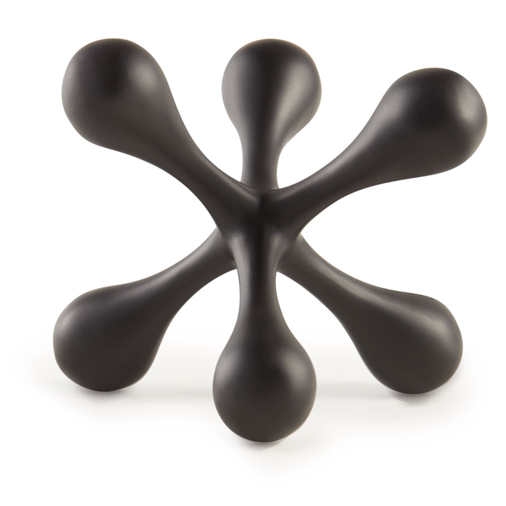 Enfeite Decorativo em Poliresina Preto 13,5x14 cm - D'Rossi