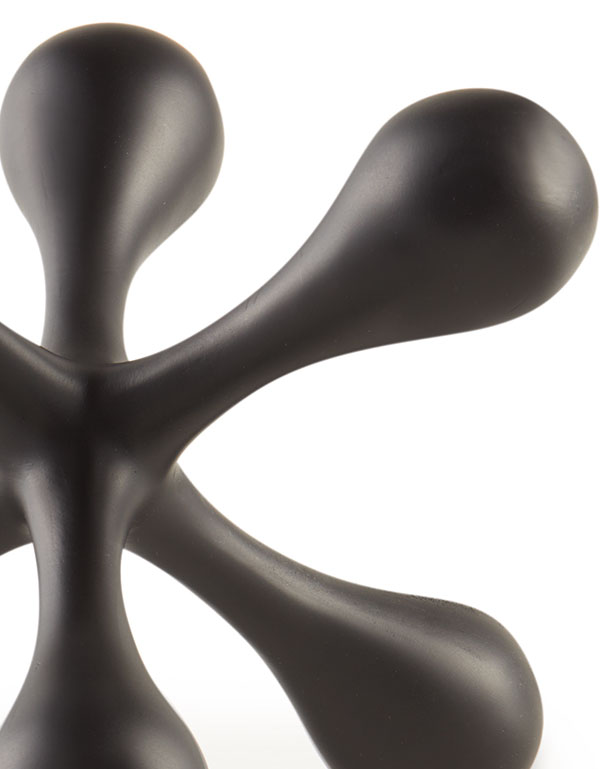 Enfeite Decorativo em Poliresina Preto 13,5x14 cm - D'Rossi