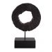 Escultura Decorativa "Círculo" em Poliresina Preto 43,5x10 cm - D'Rossi