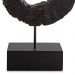 Escultura Decorativa "Círculo" em Poliresina Preto 43,5x10 cm - D'Rossi