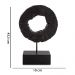 Escultura Decorativa "Círculo" em Poliresina Preto 43,5x10 cm - D'Rossi
