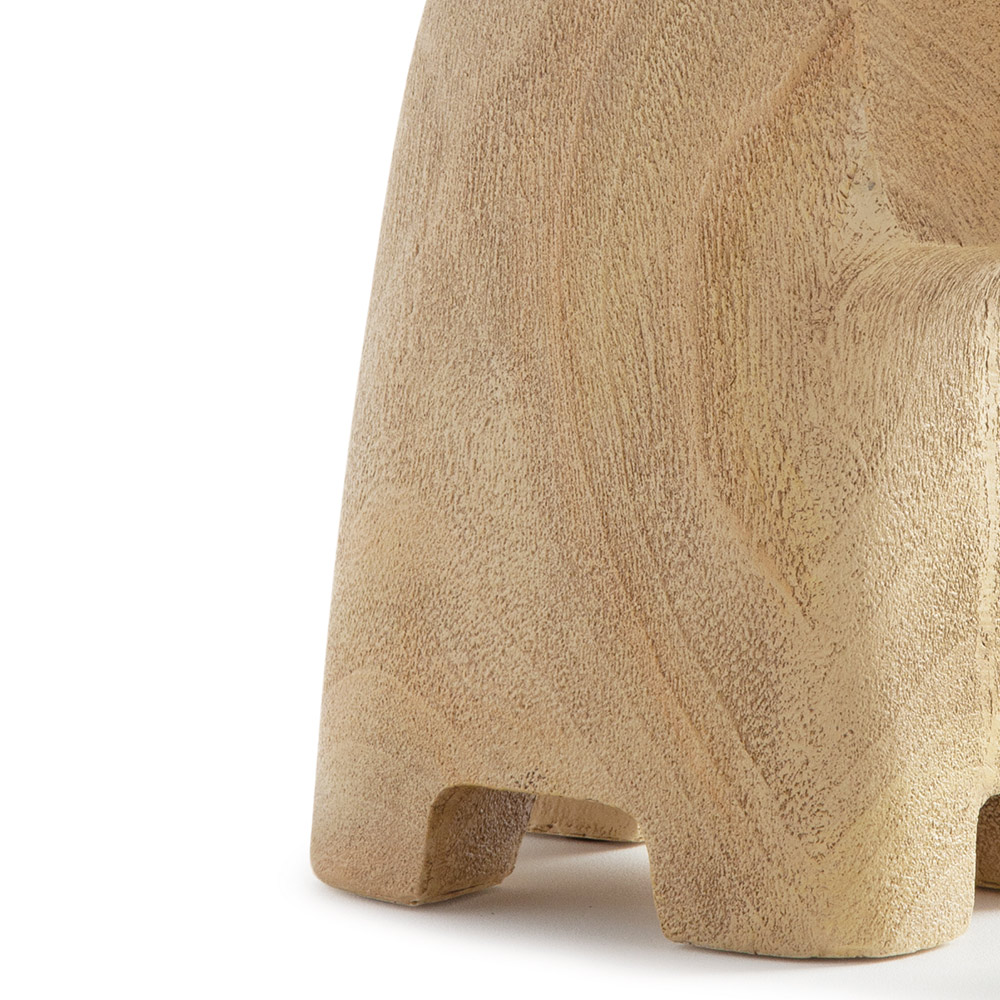 Escultura Decorativa "Elefante" em Poliresina Madeira 18x9 cm - D'Rossi