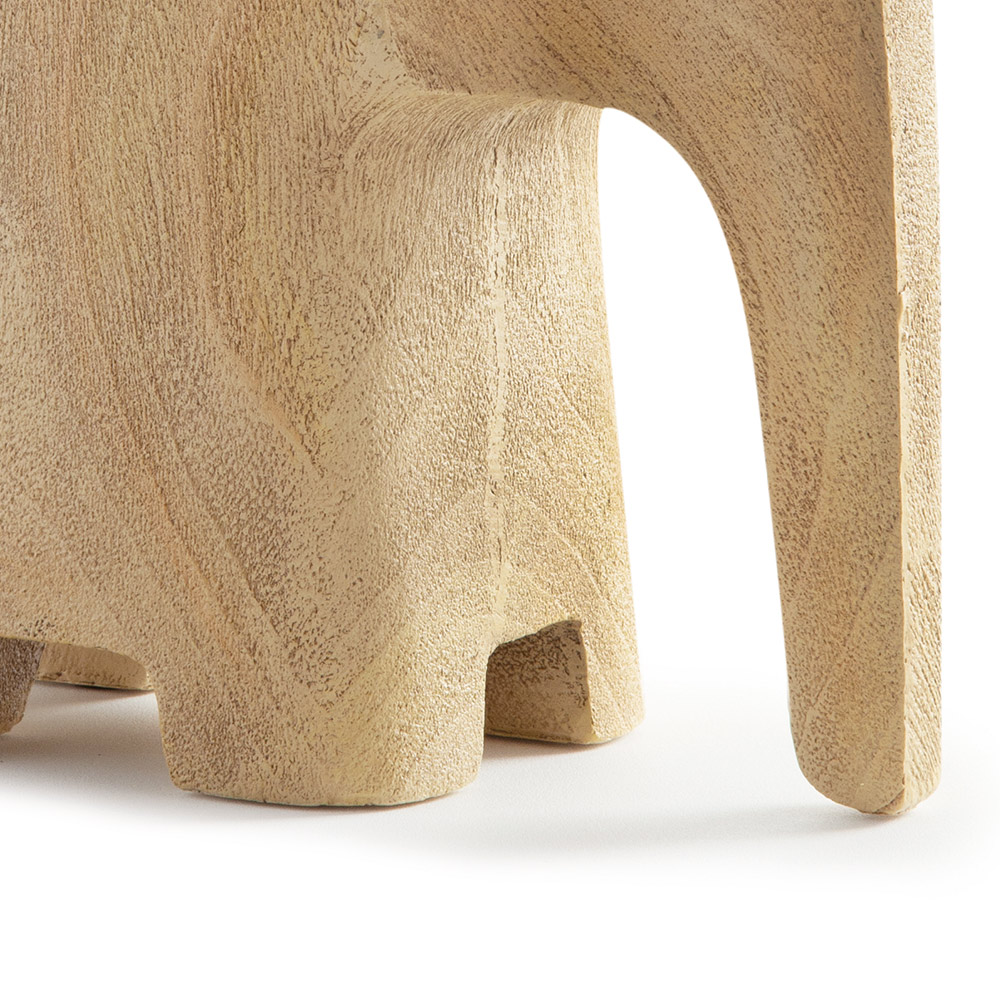 Escultura Decorativa "Elefante" em Poliresina Madeira 18x9 cm - D'Rossi