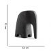 Escultura Decorativa "Elefante" em Poliresina Preto 12x5,5 cm - D'Rossi