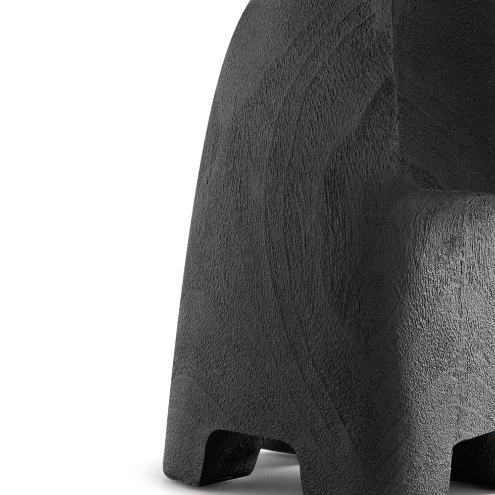 Escultura Decorativa "Elefante" em Poliresina Preto 18,5x8,5 cm - D'Rossi