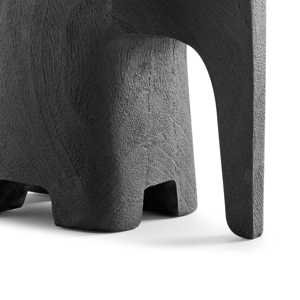 Escultura Decorativa "Elefante" em Poliresina Preto 18,5x8,5 cm - D'Rossi
