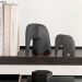 Escultura Decorativa "Elefante" em Poliresina Preto 18,5x8,5 cm - D'Rossi
