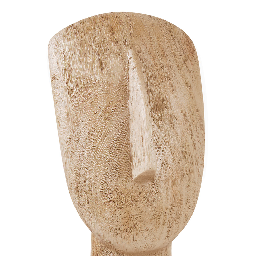 Escultura Decorativa "Face" em Poliresina Madeira 32x11,5 cm - D'Rossi