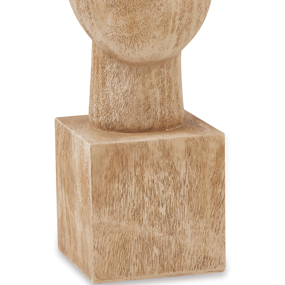 Escultura Decorativa "Face" em Poliresina Madeira 32x11,5 cm - D'Rossi