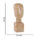 Escultura Decorativa "Face" em Poliresina Madeira 32x11,5 cm - D'Rossi