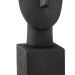 Escultura Decorativa "Face" em Poliresina Preto 42x14,5 cm - D'Rossi