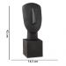 Escultura Decorativa "Face" em Poliresina Preto 42x14,5 cm - D'Rossi
