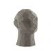 Escultura Decorativa "Rosto" Em Poliresina Cinza 17,5x13 cm - D'Rossi
