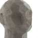 Escultura Decorativa "Rosto" Em Poliresina Cinza 17,5x13 cm - D'Rossi