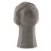 Escultura Decorativa "Rosto" Em Poliresina Cinza 24x15 cm - D'Rossi