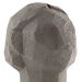 Escultura Decorativa "Rosto" Em Poliresina Cinza 24x15 cm - D'Rossi