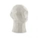 Escultura Decorativa "Rosto" Em Poliresina Off White 17,5x13 cm - D'Rossi