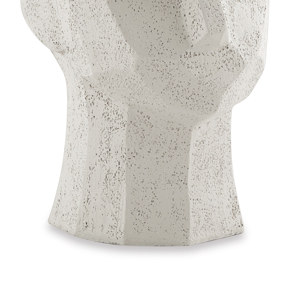 Escultura Decorativa "Rosto" Em Poliresina Off White 17,5x13 cm - D'Rossi