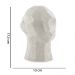 Escultura Decorativa "Rosto" Em Poliresina Off White 17,5x13 cm - D'Rossi