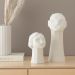 Escultura Decorativa "Rosto" Em Poliresina Off White 24,5x14 cm - D'Rossi