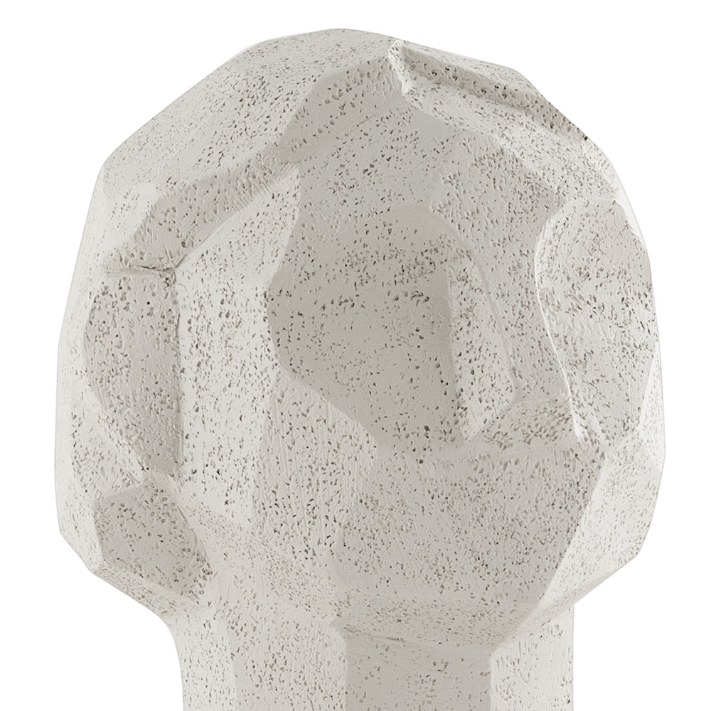 Escultura Decorativa "Rosto" Em Poliresina Off White 24,5x14 cm - D'Rossi