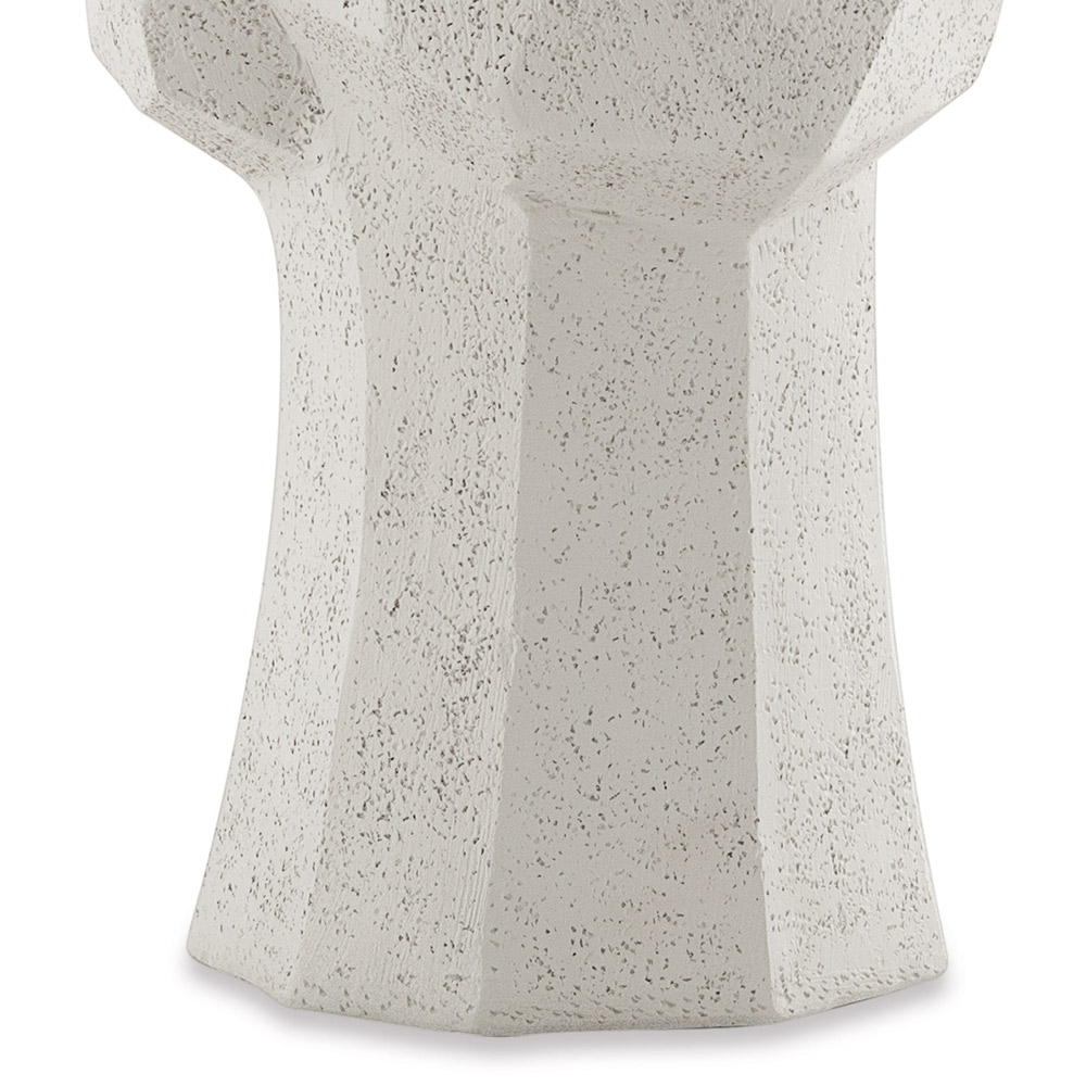 Escultura Decorativa "Rosto" Em Poliresina Off White 24,5x14 cm - D'Rossi