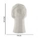 Escultura Decorativa "Rosto" Em Poliresina Off White 24,5x14 cm - D'Rossi