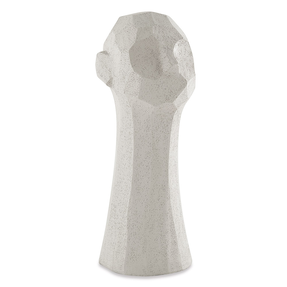 Escultura Decorativa "Rosto" Em Poliresina Off White 39x16 cm - D'Rossi