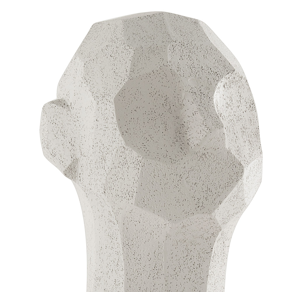 Escultura Decorativa "Rosto" Em Poliresina Off White 39x16 cm - D'Rossi