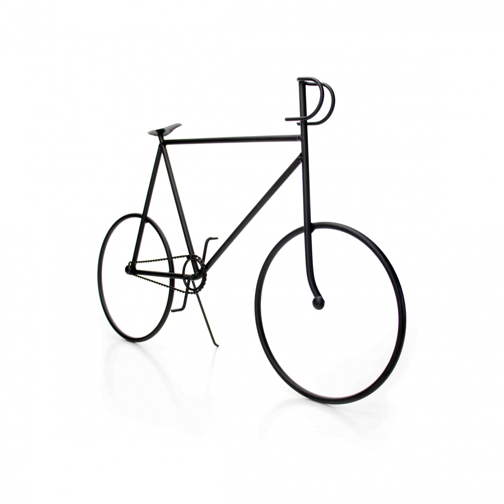 Escultura Decorativa Bicicleta em Metal Preto 32x50x9 cm - D'Rossi