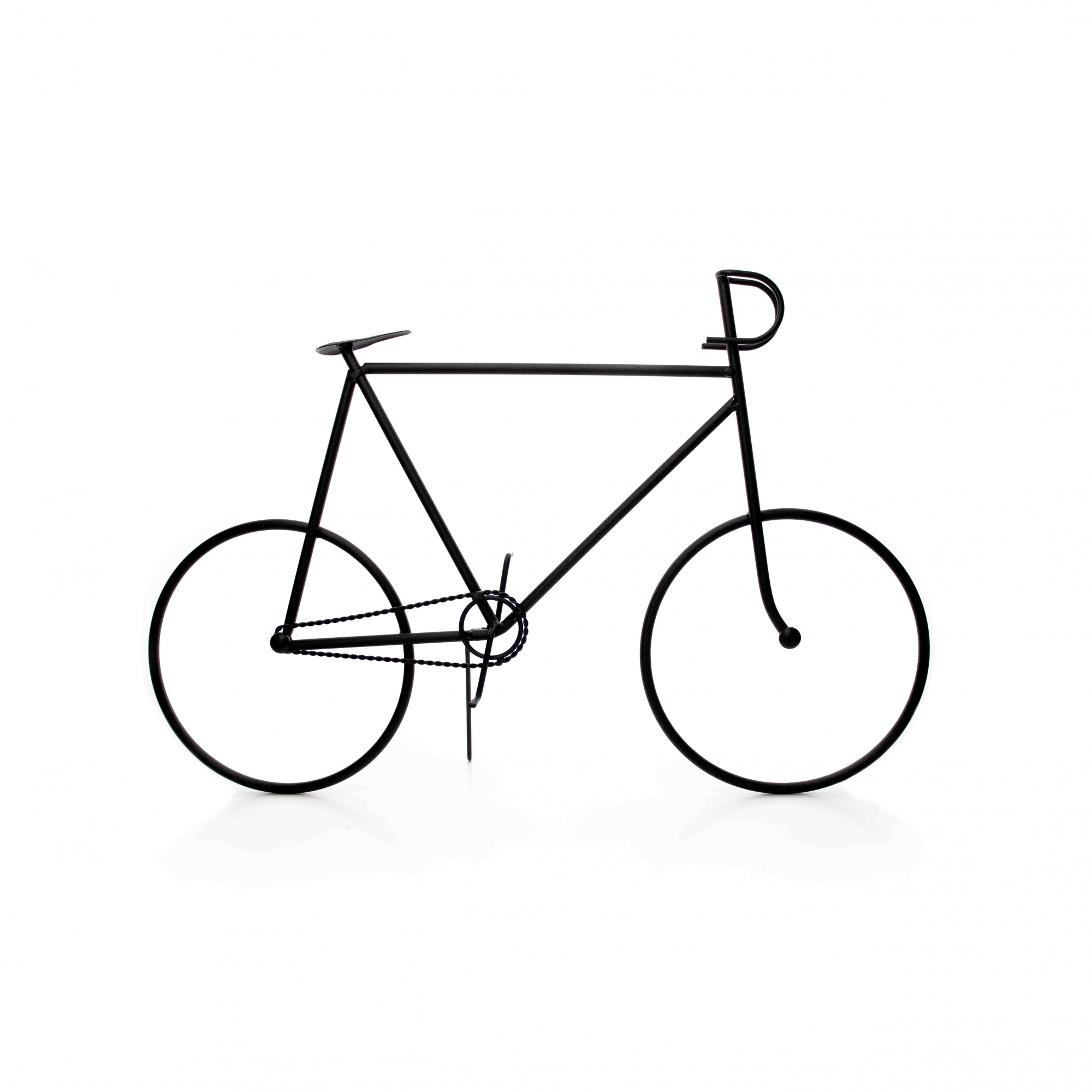 Escultura Decorativa Bicicleta em Metal Preto 32x50x9 cm - D'Rossi