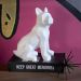 Escultura Decorativa Cachorro Em Resina Branco Mate 26 Cm   - D'Rossi