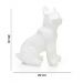 Escultura Decorativa Cachorro Em Resina Branco Mate 26 Cm   - D'Rossi