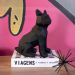 Escultura Decorativa Cachorro Em Resina Preto 26x20cm - D'Rossi