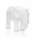 Escultura Decorativa Elefante em Poliresina Branco 15x20x9 cm - D'Rossi