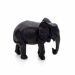 Escultura Decorativa Elefante em Poliresina Preto 26x31x13 cm - D'Rossi