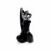 Escultura Decorativa Eva em Cerâmica Preto 39x21x25 cm - D'Rossi
