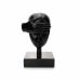 Escultura Decorativa Máscara Rosto Cego em Cerâmica Grafite 25x15 cm - D'Rossi